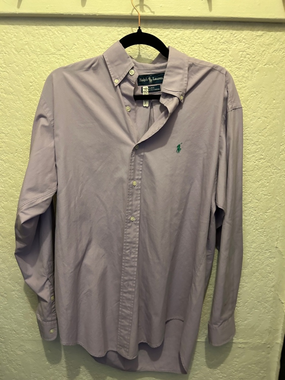 Ralph Lauren Light Lavender Button-Down Dress Shirt with Green Pony